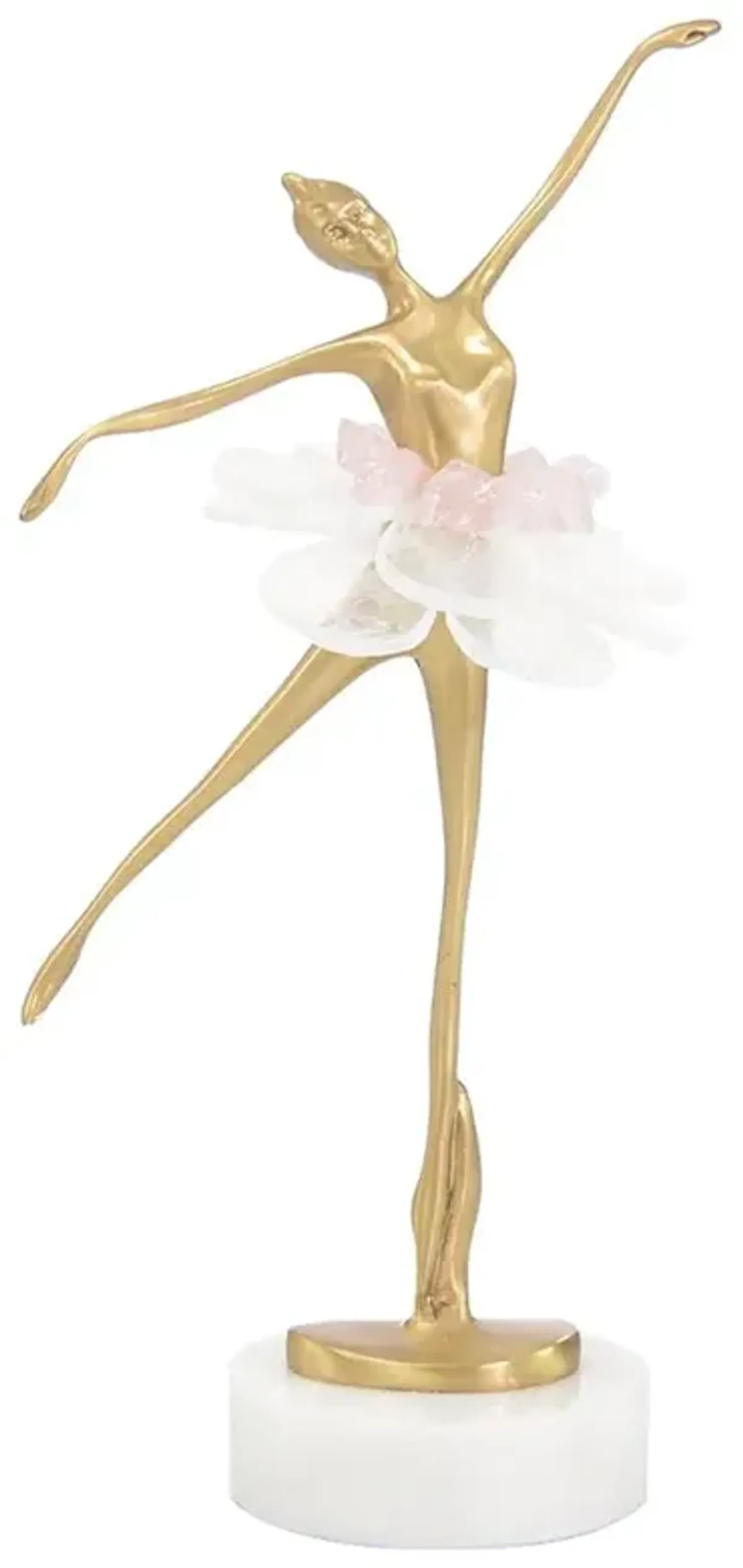 John-Richard Selenite Ballet Modern Classic Nickel Brass Sculpture I