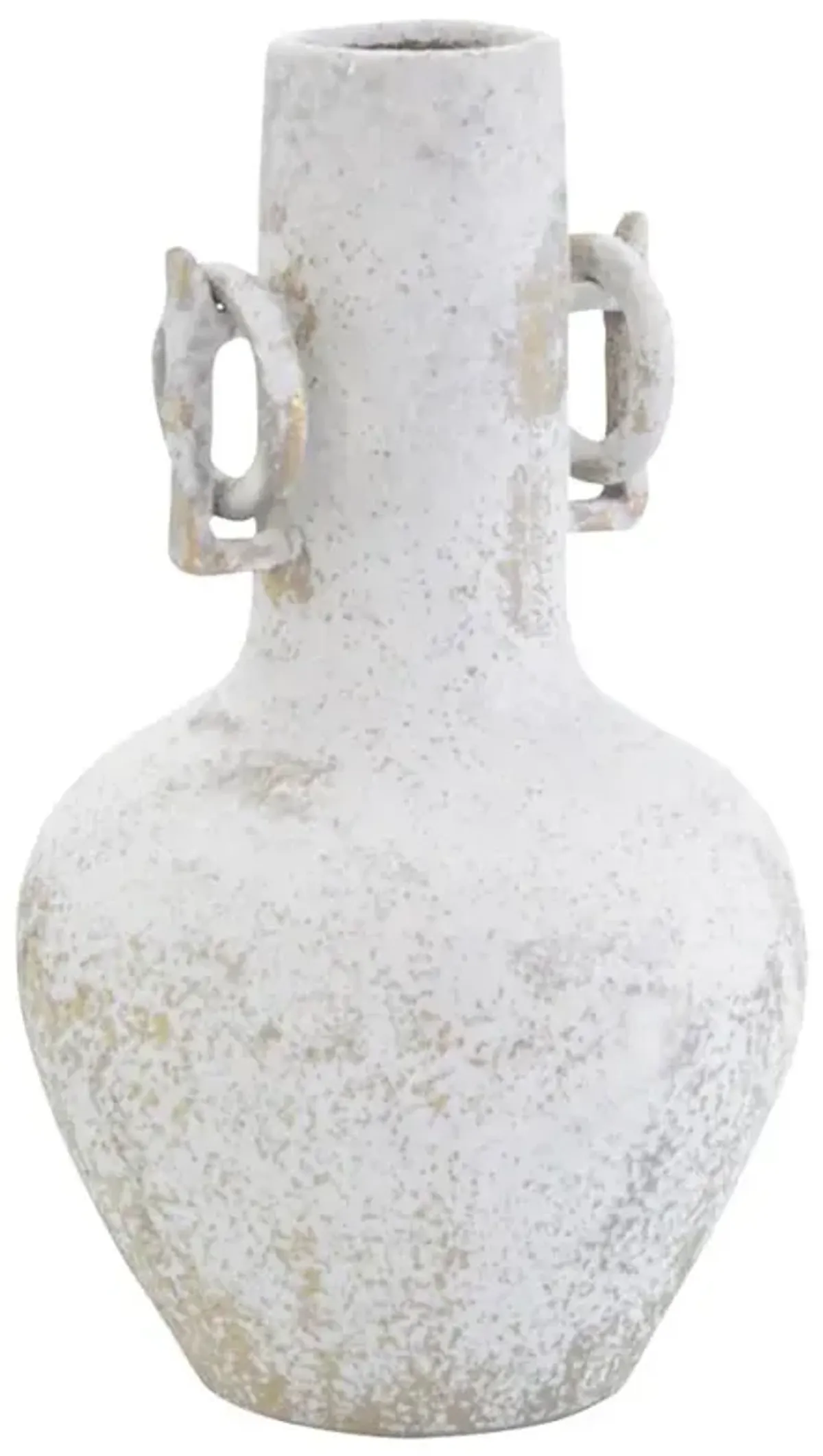 John-Richard Heritage Mid Century Grey Porcelain Textured Decorative Table Vase