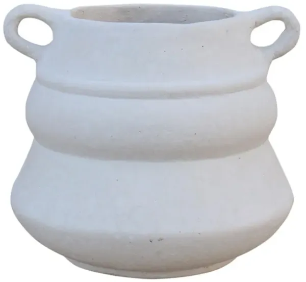 Hippow French Country White Paper Mache Decorative Vase