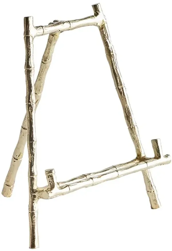 Enzo Coastal Beach Gold Aluminum Easel Stand - Small