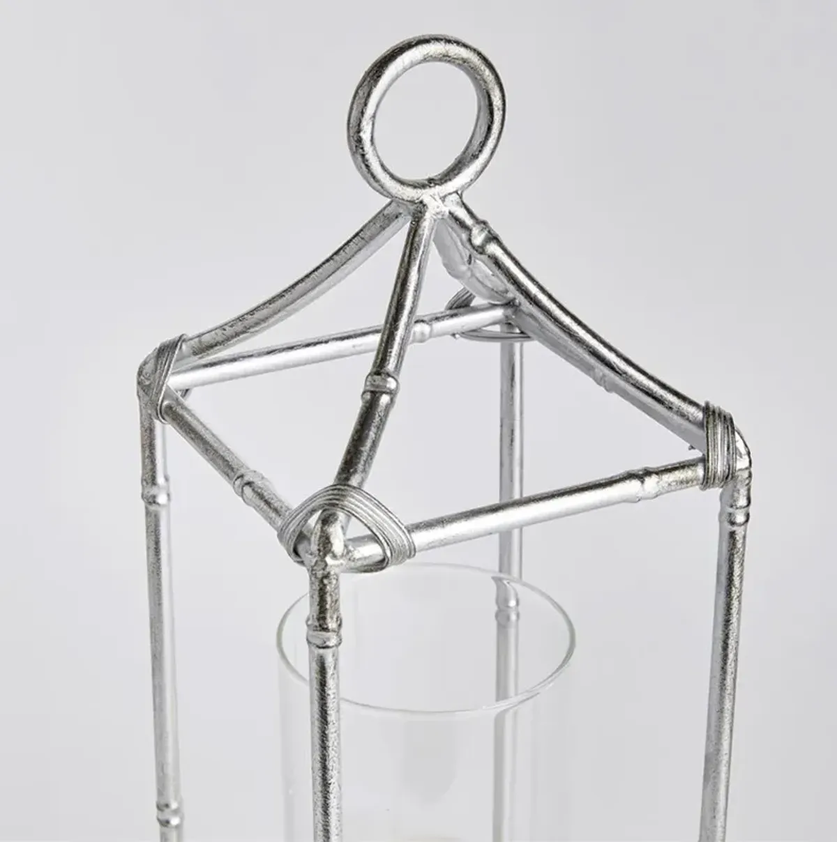 Ophelia Global Bazaar Antique Silver Iron Lantern Candle Holder - Small