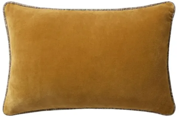 Norwen Modern Classic Gold Cotton Down Fill Decorative Lumbar Pillow - 13x21