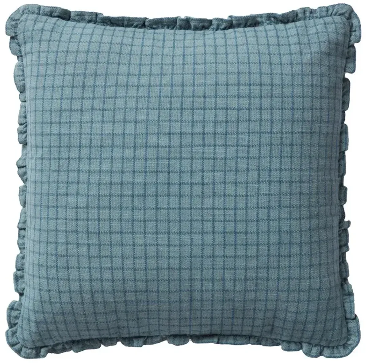 Beryn French Country Blue Cotton Down Fill Decorative Pillow - 18x18