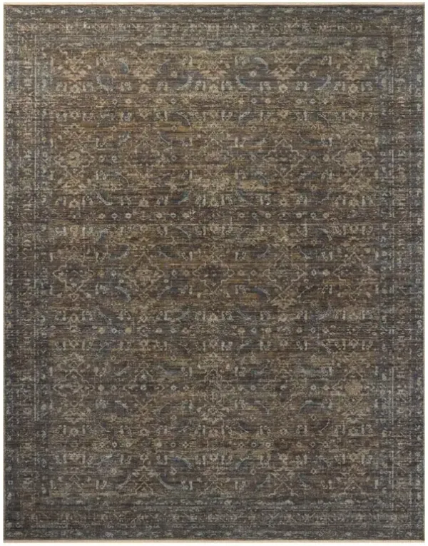 Hestia Global Bazaar Tobacco Vintage Patterned Rug - 2'x3'