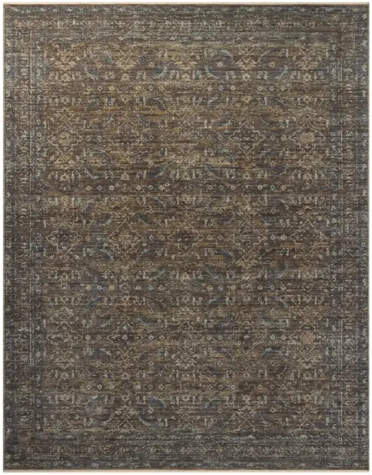 Hestia Global Bazaar Tobacco Vintage Patterned Rug - 4'x8'