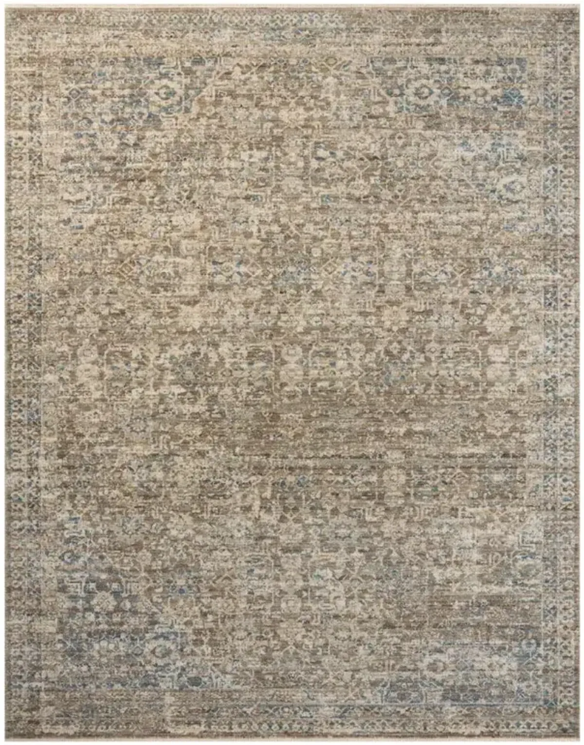 Hestia Global Bazaar Earth Brown Vintage Patterned Rug - 8'x10'