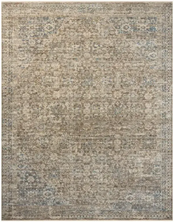 Hestia Global Bazaar Earth Brown Vintage Patterned Rug - 8'x10'
