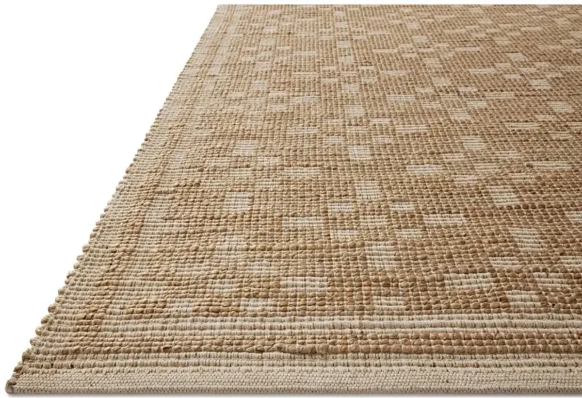 Eloria Coastal Beach Natural Diamond Patterned Jute Rug - 8'6"x11'6"