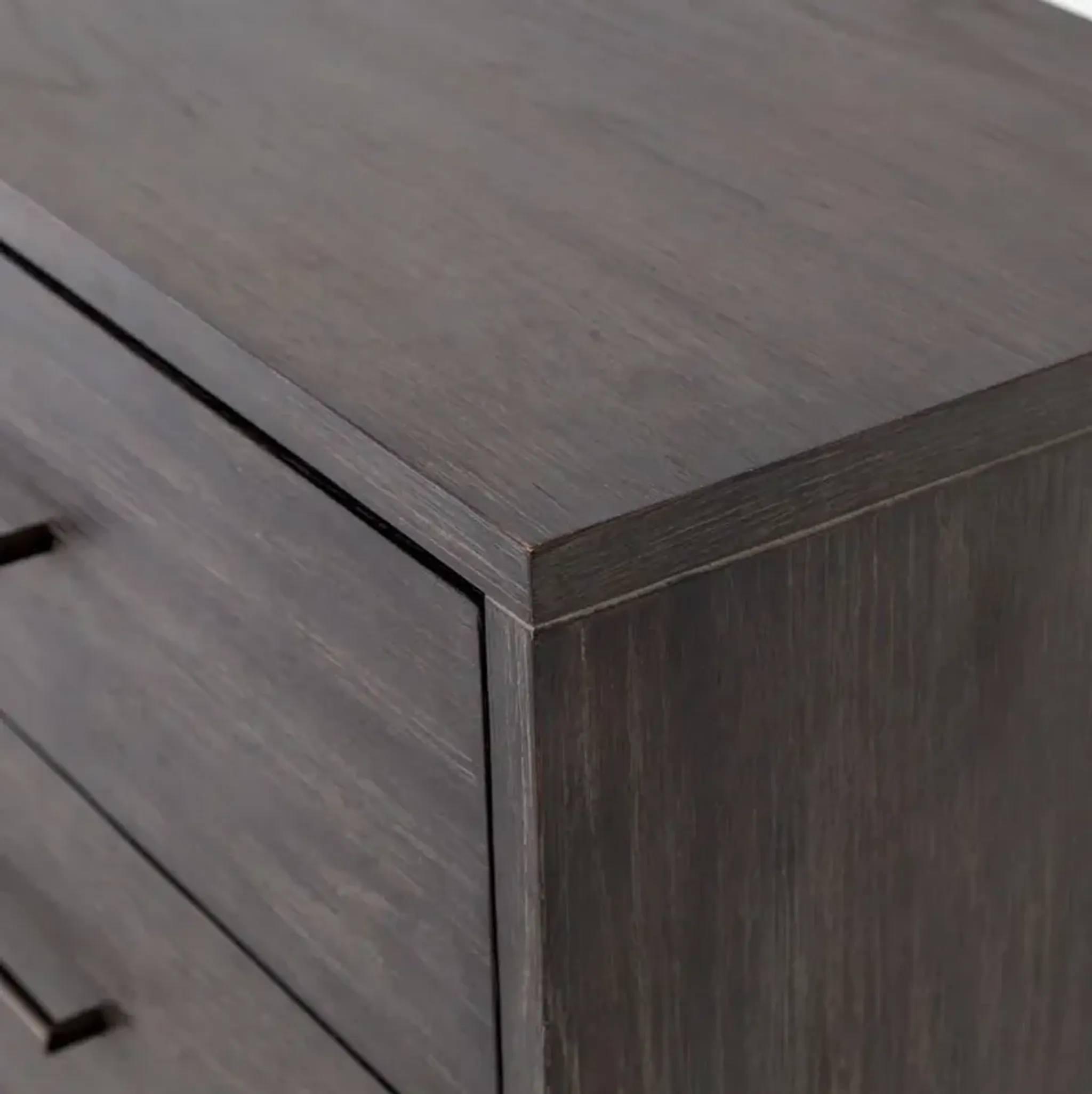 Erica Modern Classic Grey Oak Brass Iron Dresser | Furniture.com