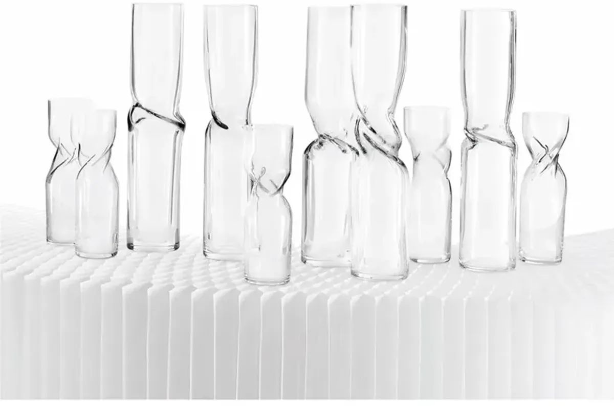 Omnia Twist Modern Classic Clear Crystal Decorative Table Vase
