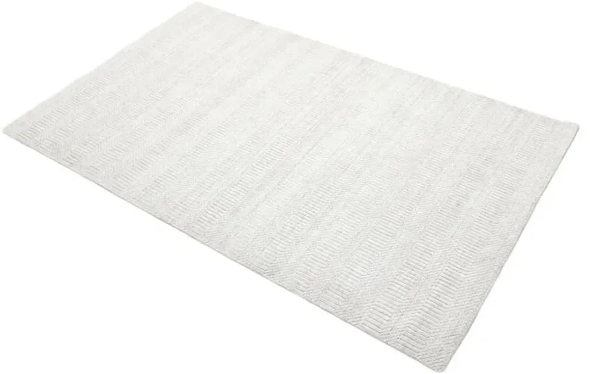 Samara Modern Classic Off White Textured Solid Rug - 5'x8'