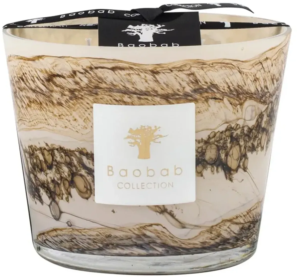 Baobab Collection Sand Siloli Industrial Beige Glass Scented Candle - Small