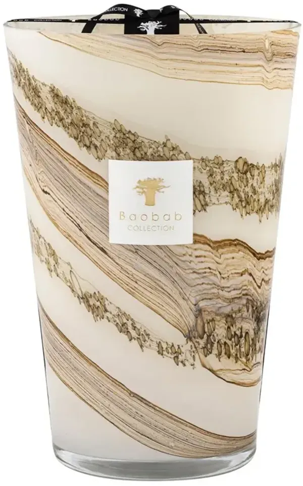 Baobab Collection Sand Siloli Industrial Beige Glass Candle - Extra Large