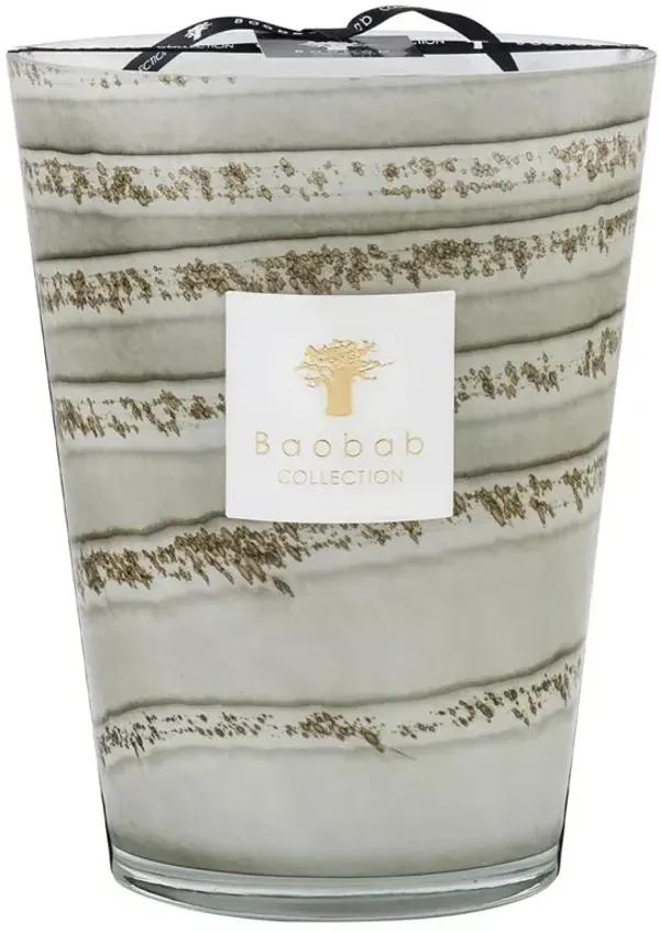 Baobab Collection Sand Atacama Industrial Grey Glass Scented Candle - Large