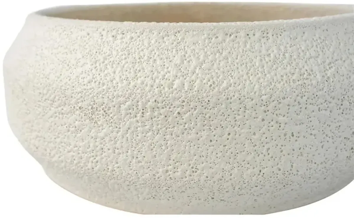 Tenna Coastal Beach Porous White Earthenware Decorative Bowl