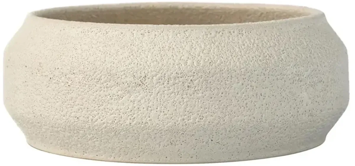 Tenna Coastal Beach Porous White Earthenware Decorative Bowl