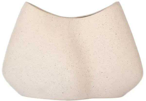 Maru Modern Classic White Earthenware Pinched Decorative Vase