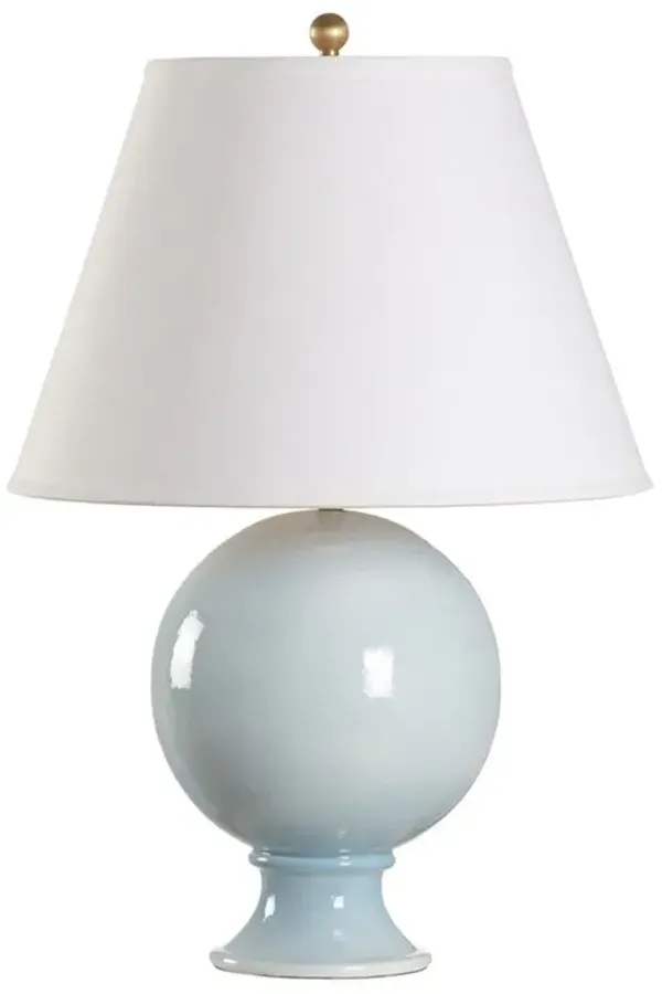 Colette Modern Sky Blue Glaze Sphere Ceramic Table Lamp