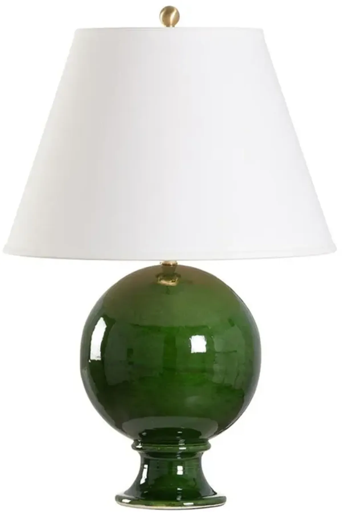 Colette Modern Emerald Glaze Sphere Ceramic Table Lamp