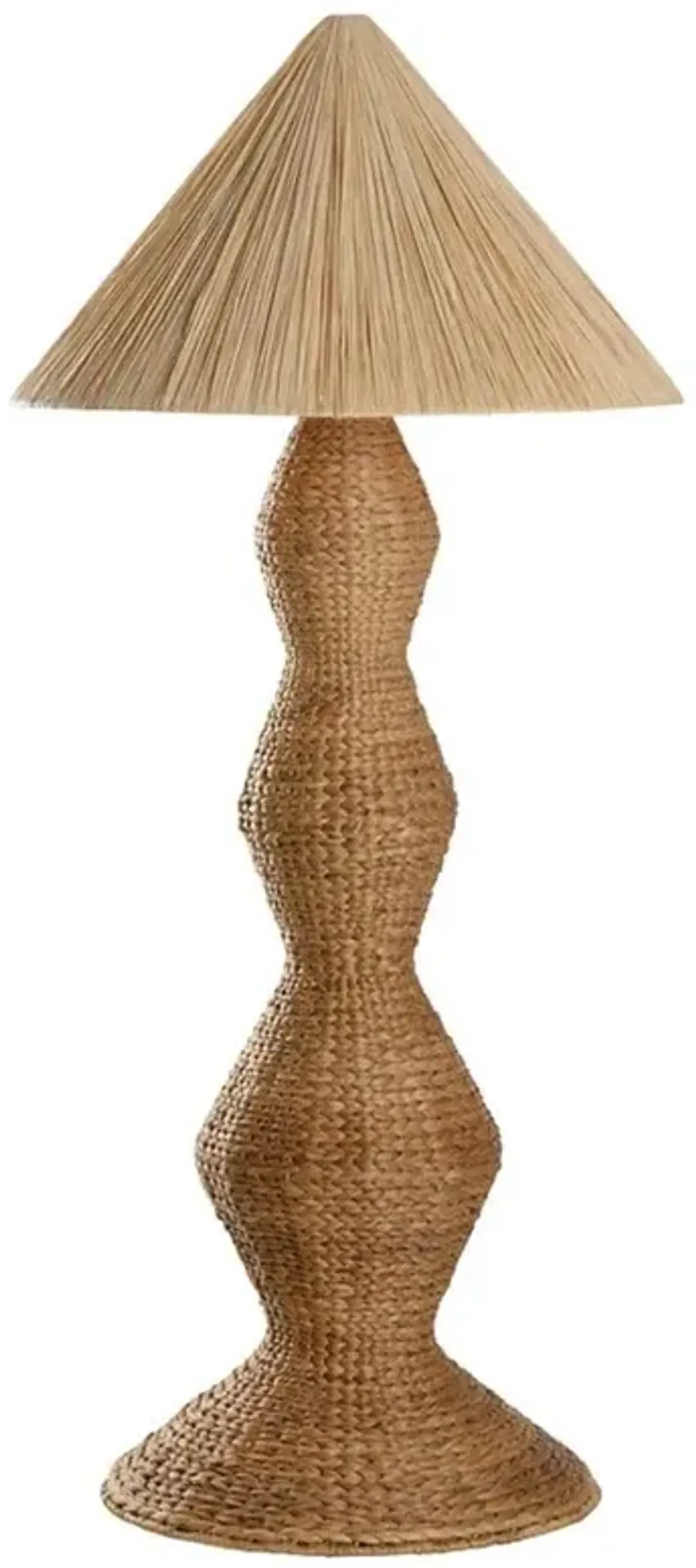 Gavin Coastal Beach Natural Braided Rattan Floor Lamp
