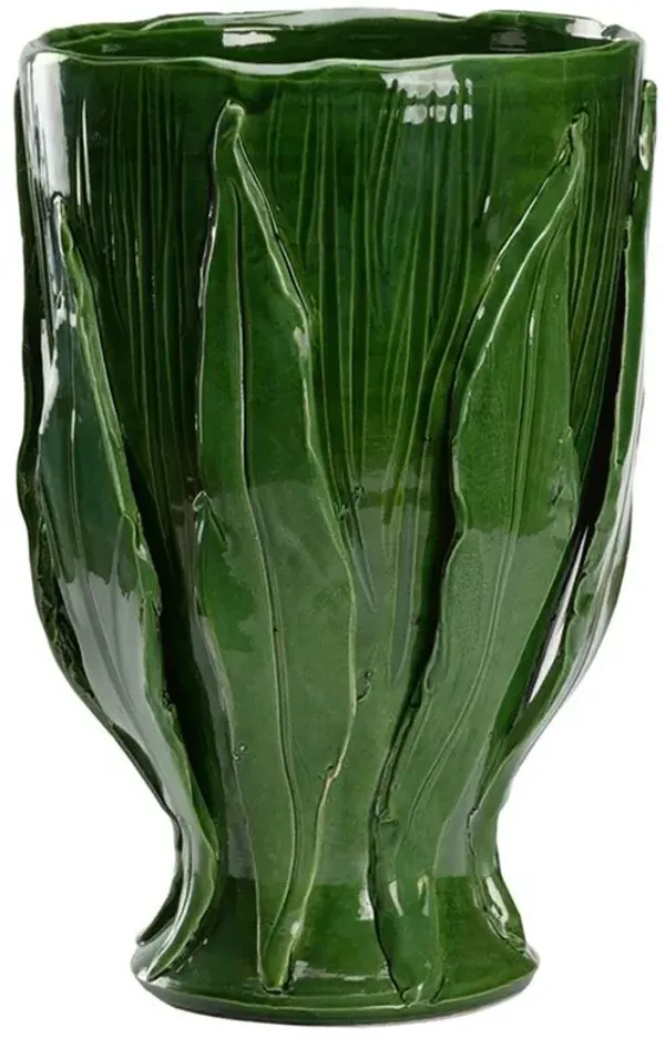 Gabriel French Country Green Ceramic Decorative Vase