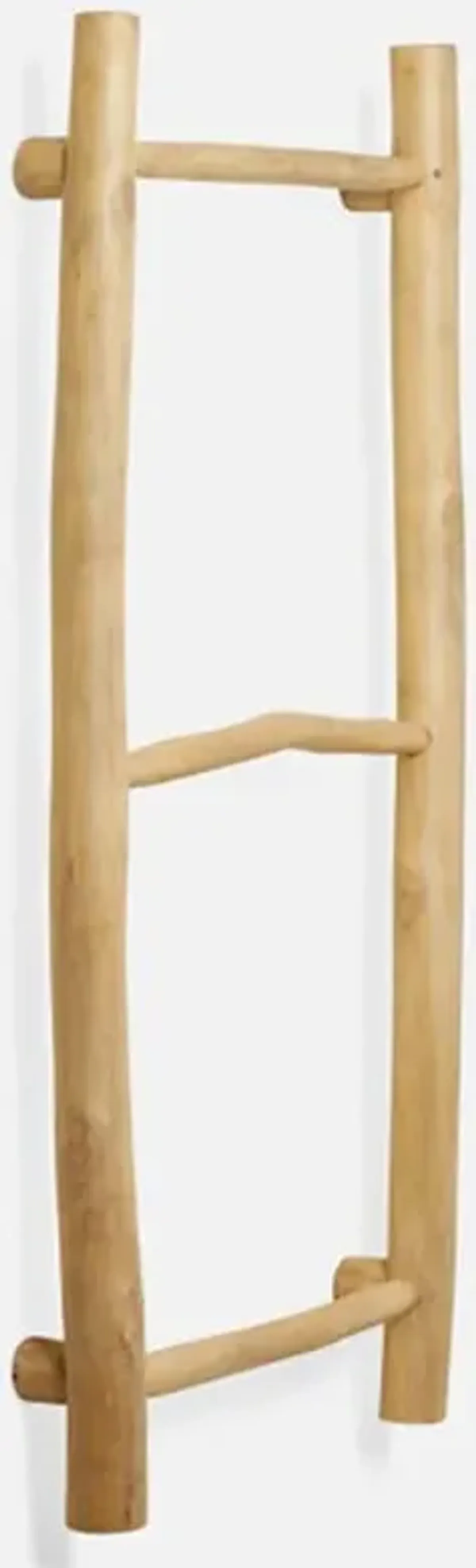 Pigeon and Poodle Provo Coastal Natural Teak Wood Hanging Towel Rack - Small