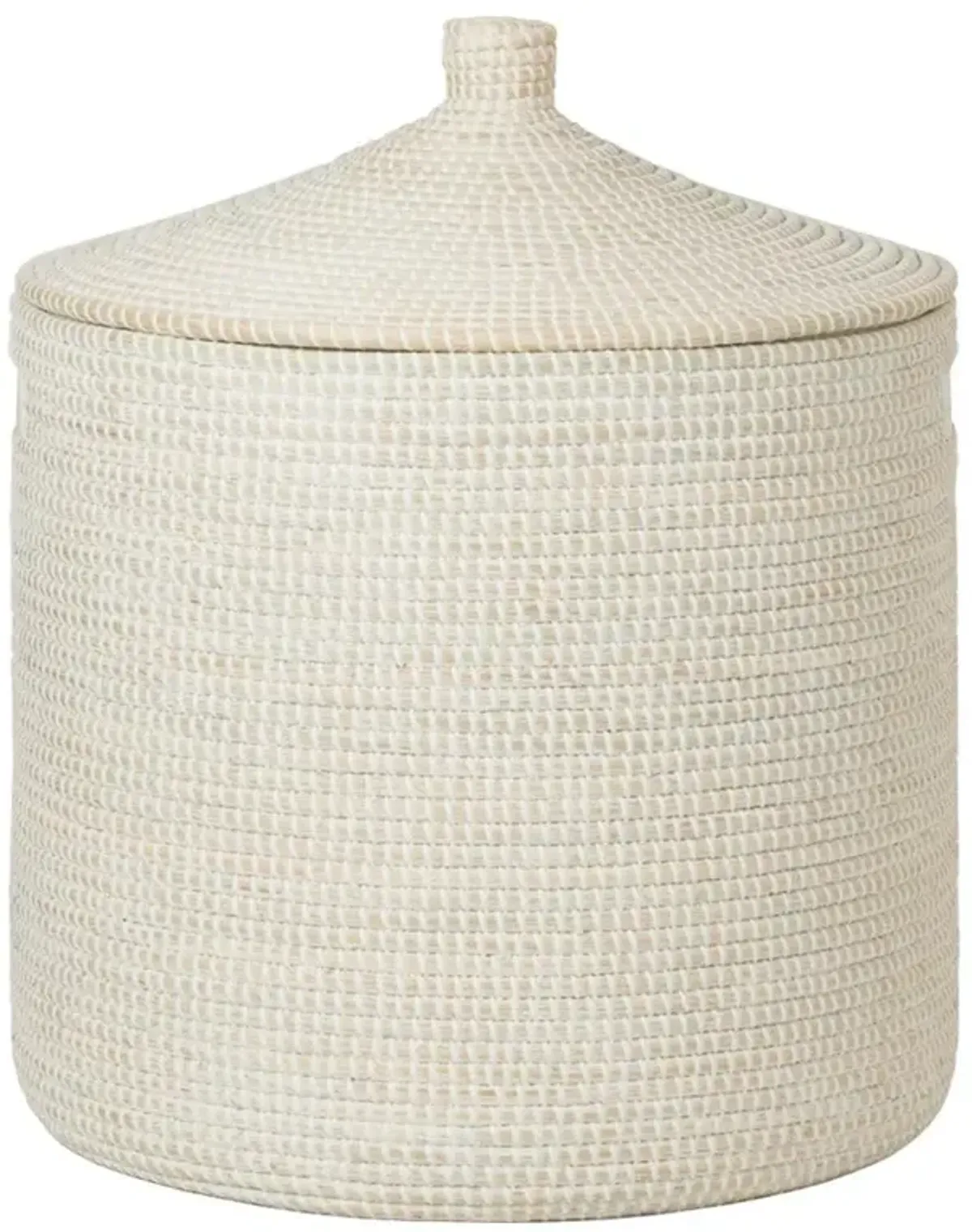 Pigeon and Poodle Roslyn Coastal Beach Whitewashed Seagrass Hamper - Large