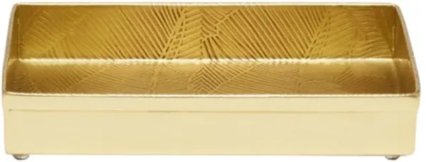 Pigeon and Poodle Mancora Hollywood Regency Shiny Etched Brass Soap Dish