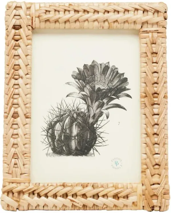 Pigeon and Poodle Meribel Coastal Natural Woven Bamboo Picture Frame - 5x7