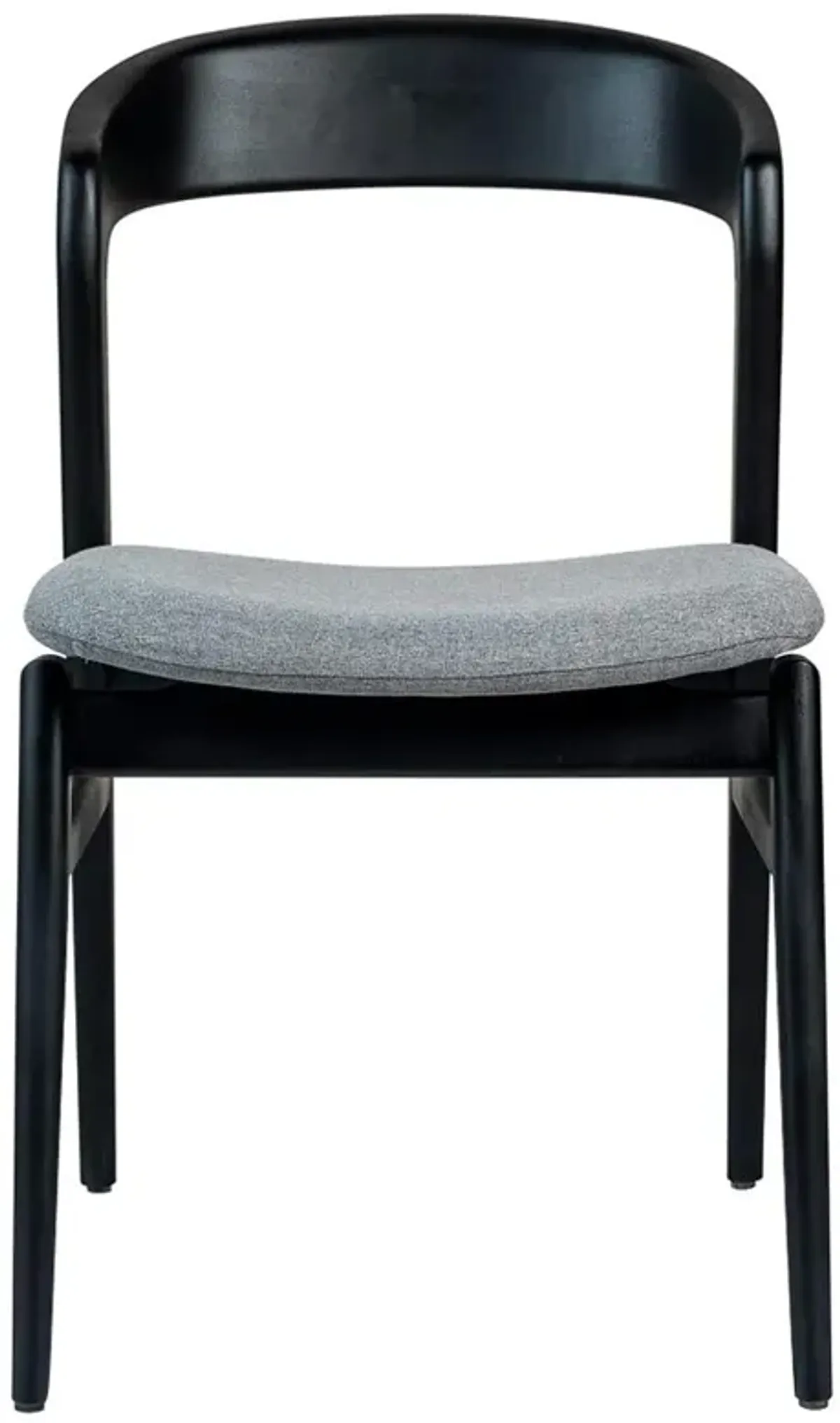 Sophie Modern Classic Grey Upholstered Black Wood Dining Side Chair