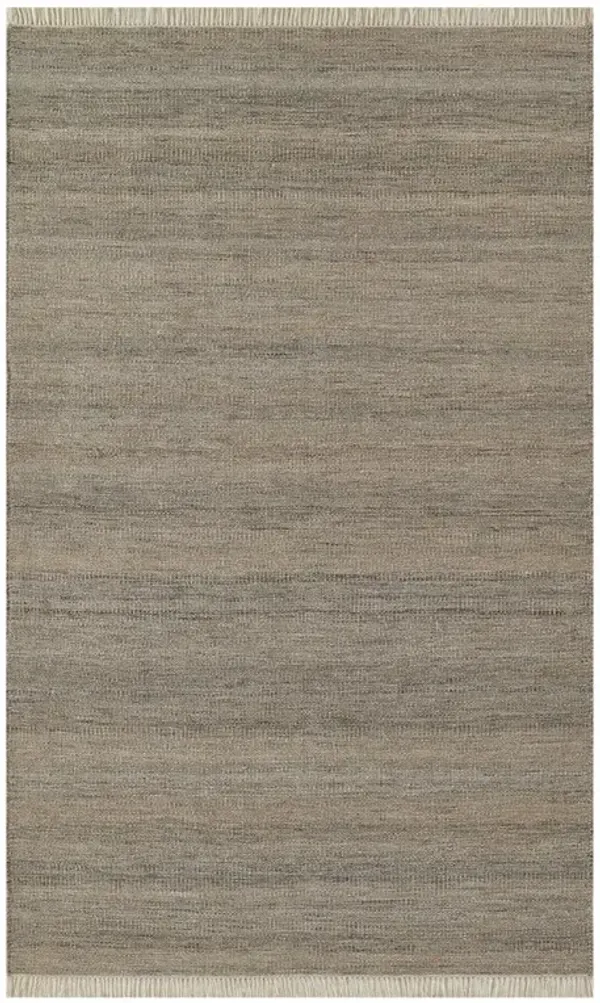 Natalia Modern Grey Striated Indoor Outdoor Rug - 5'x8'