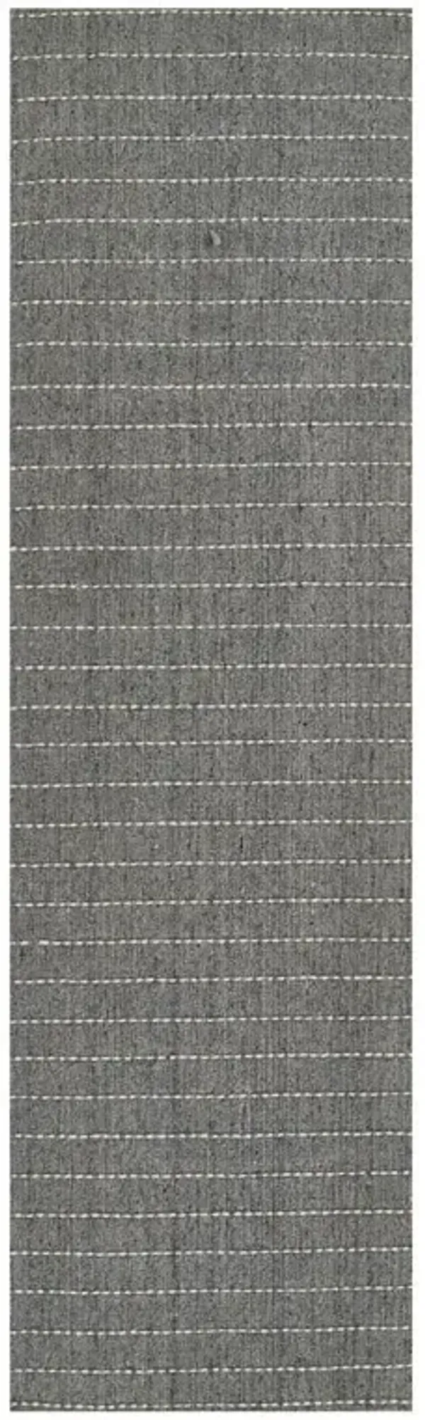 Finley Modern Blue Wool Stripe Patterned Runner Rug - 2'3"x8'