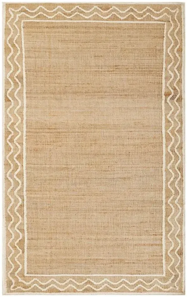Fineas Coastal Beach Natural Patterned Jute Rug - 3'6"x5'6"