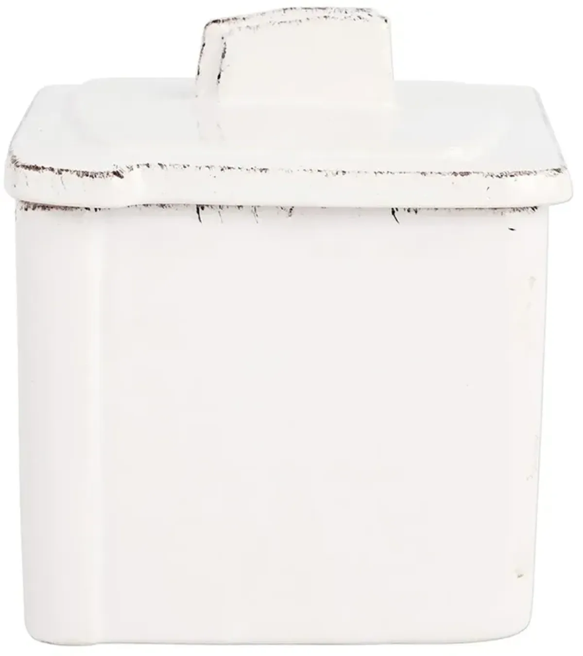 Lastra Modern Classic White Stoneware Salt Cellar