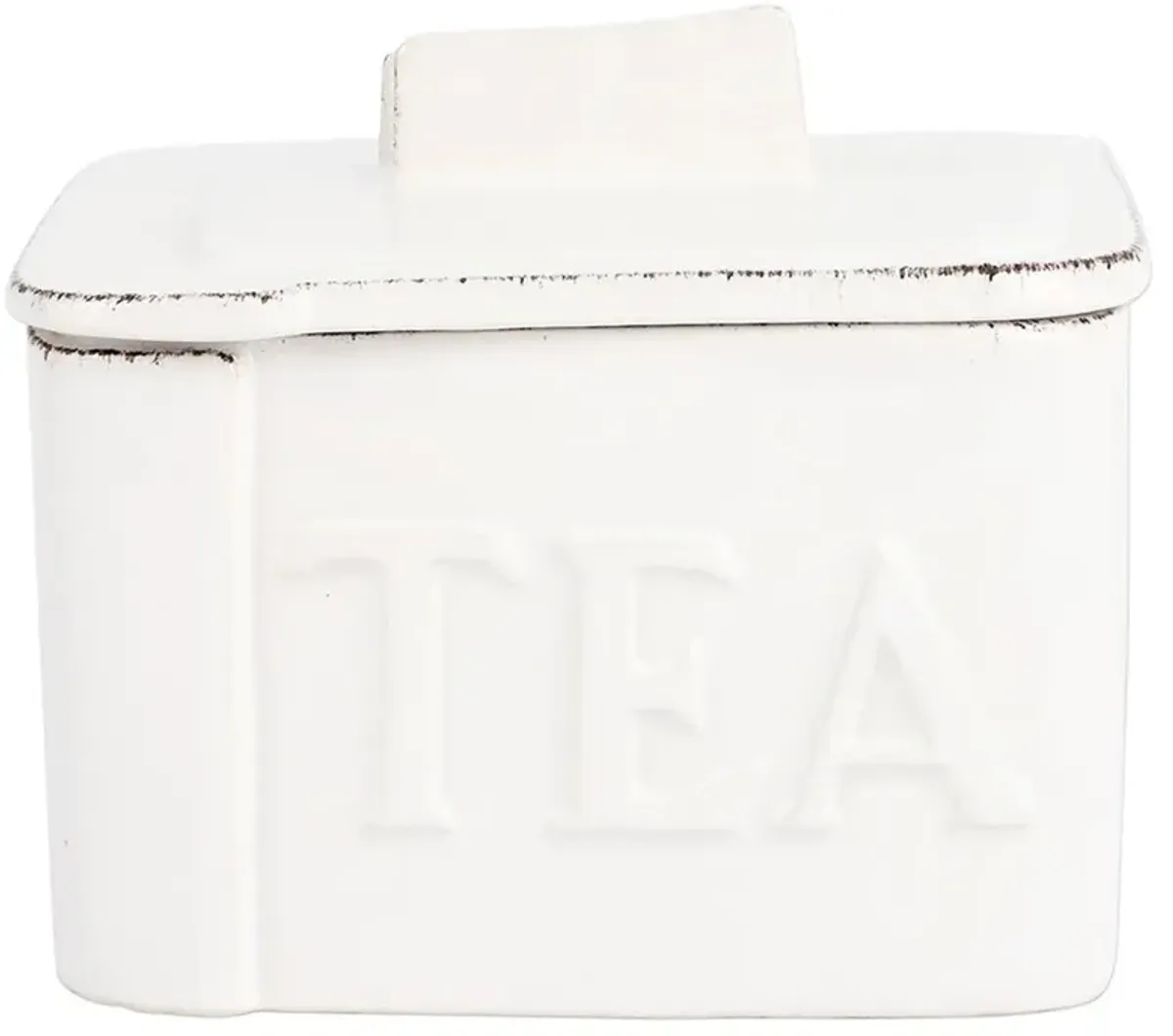Lastra Modern Classic White Stoneware Tea Canister