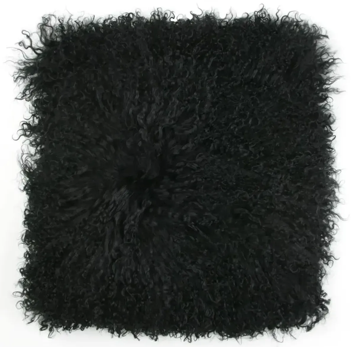 Devi Modern Tibetan Textured Black Wool Decorative Throw Pillow - 20x20