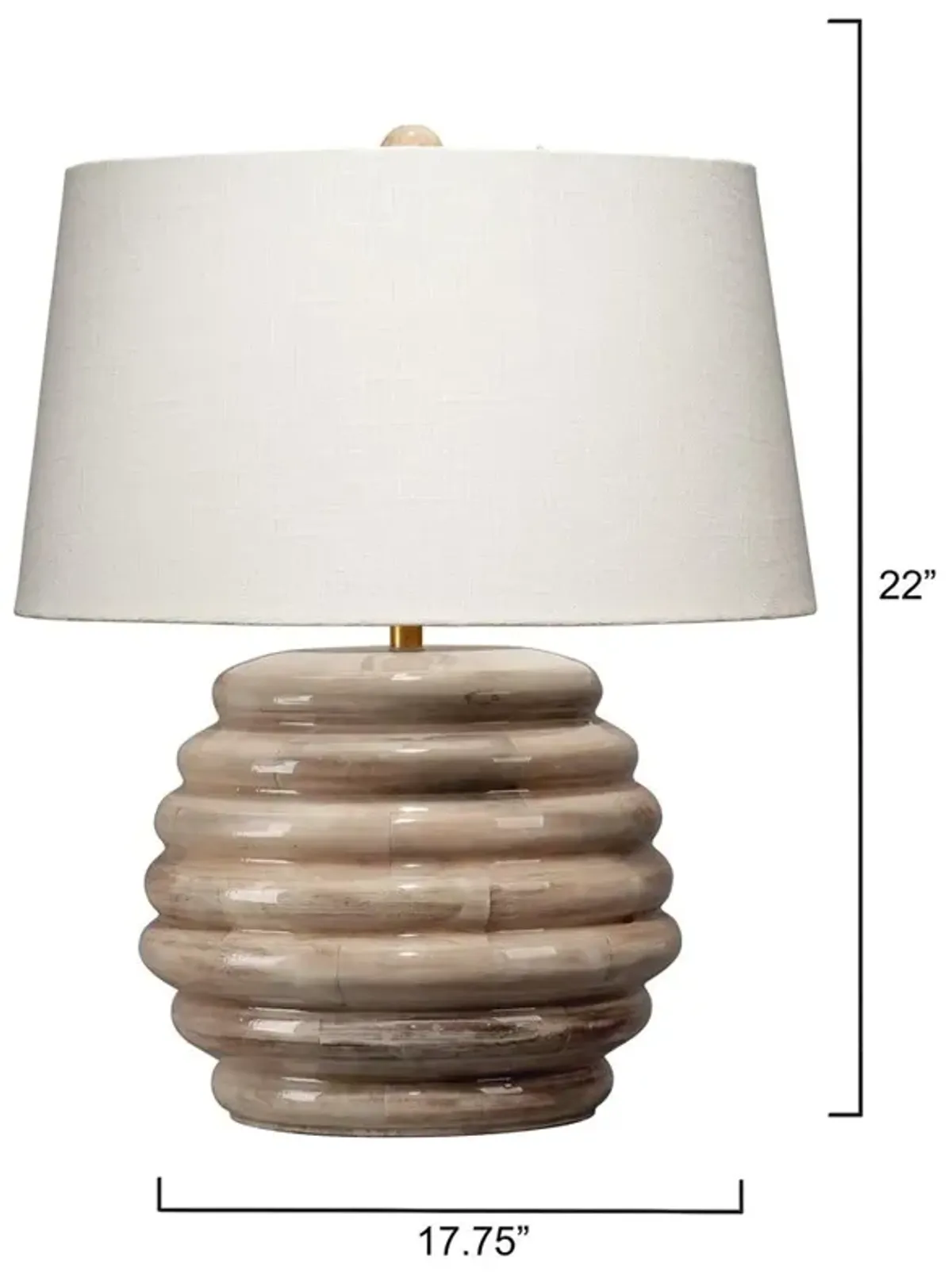 Thea Global Mango Wood Linen Shade Table Lamp