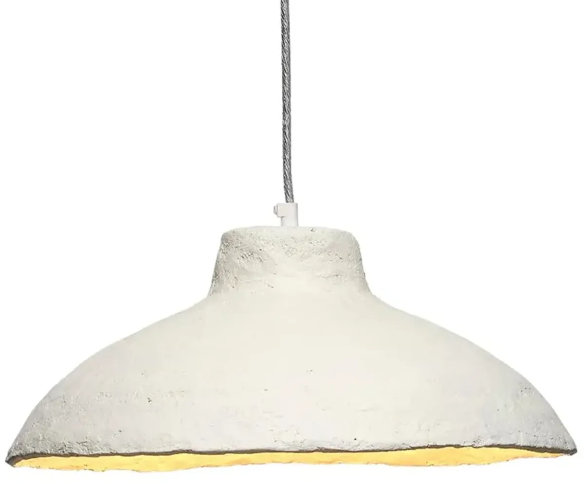 Tate Global Bazaar Off White Paper Mache Single Pendant