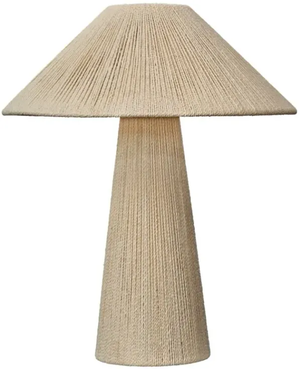 Tashvi Coastal Beach Beige Jute Wrapped Table Lamp