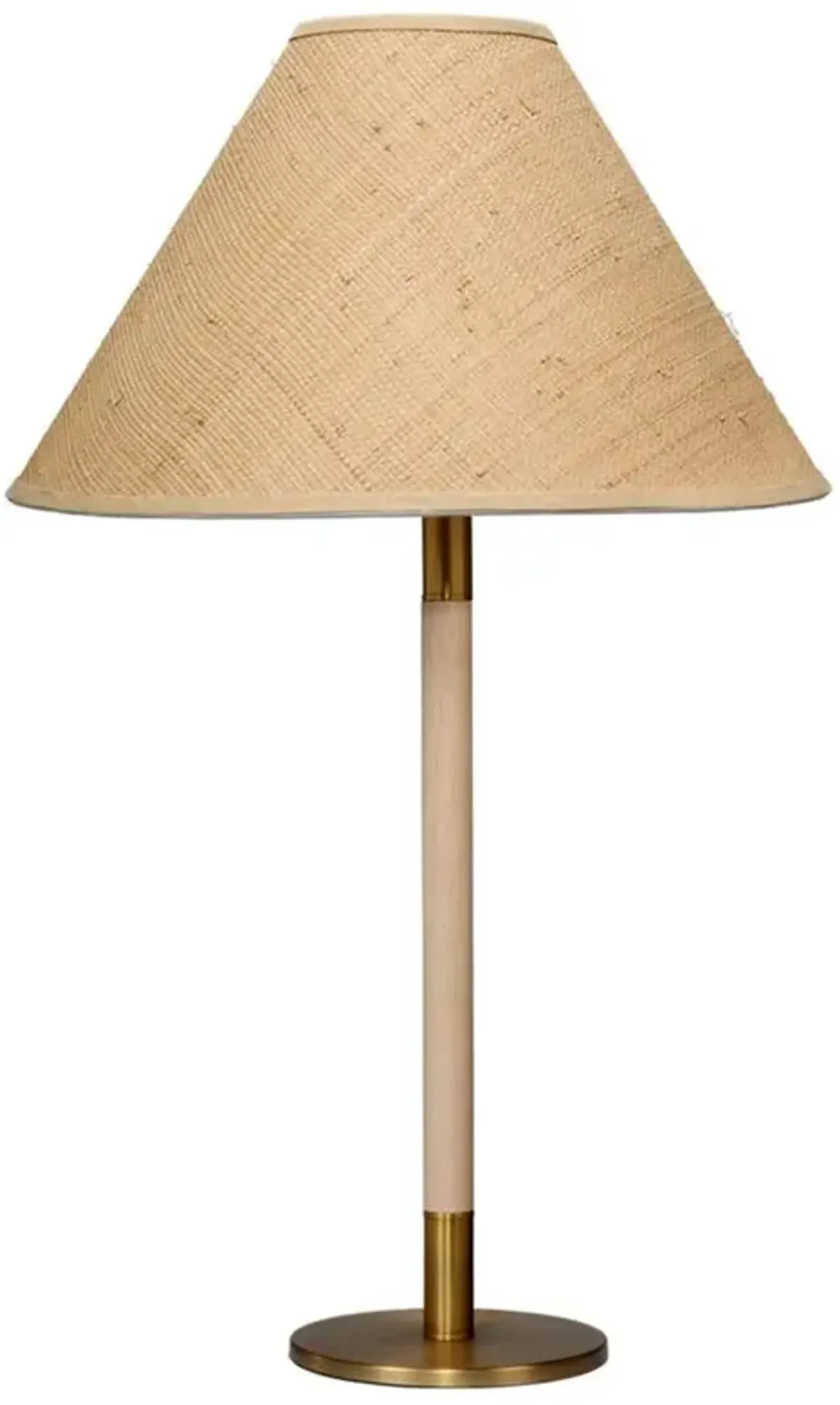 Teresa Coastal Beach Natural Wood Woven Raffia Shade Table Lamp