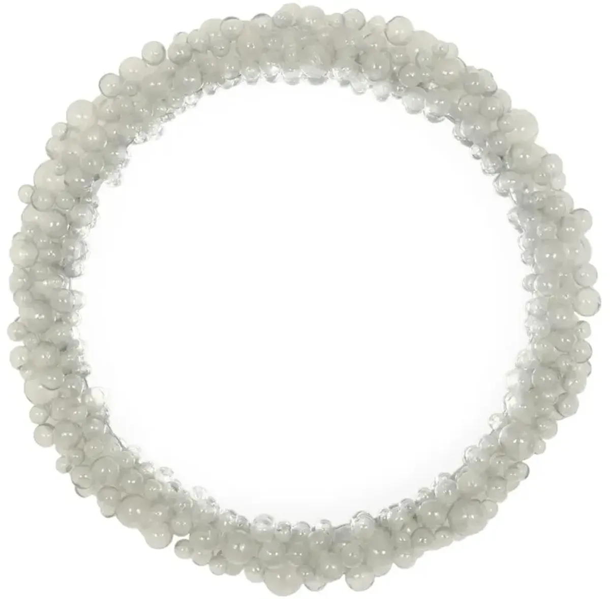 Nimbus Modern Classic Clear Bubble Resin Frame Round Wall Mirror