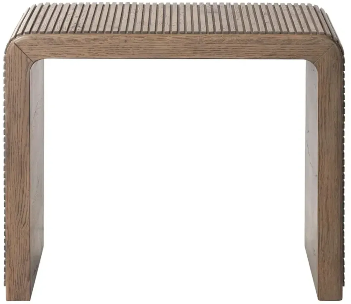 Lana Rustic Lodge Grey Oak Wood Rectangular End Table