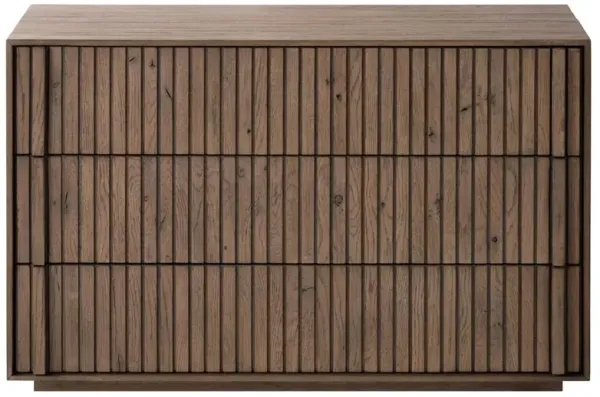 Lana Rustic Lodge Grey Oak Wood Nightstand