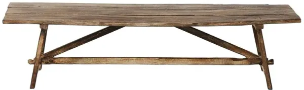 Elia Coastal Beach Brown Bleached Oak Wood Rectangular Coffee Table