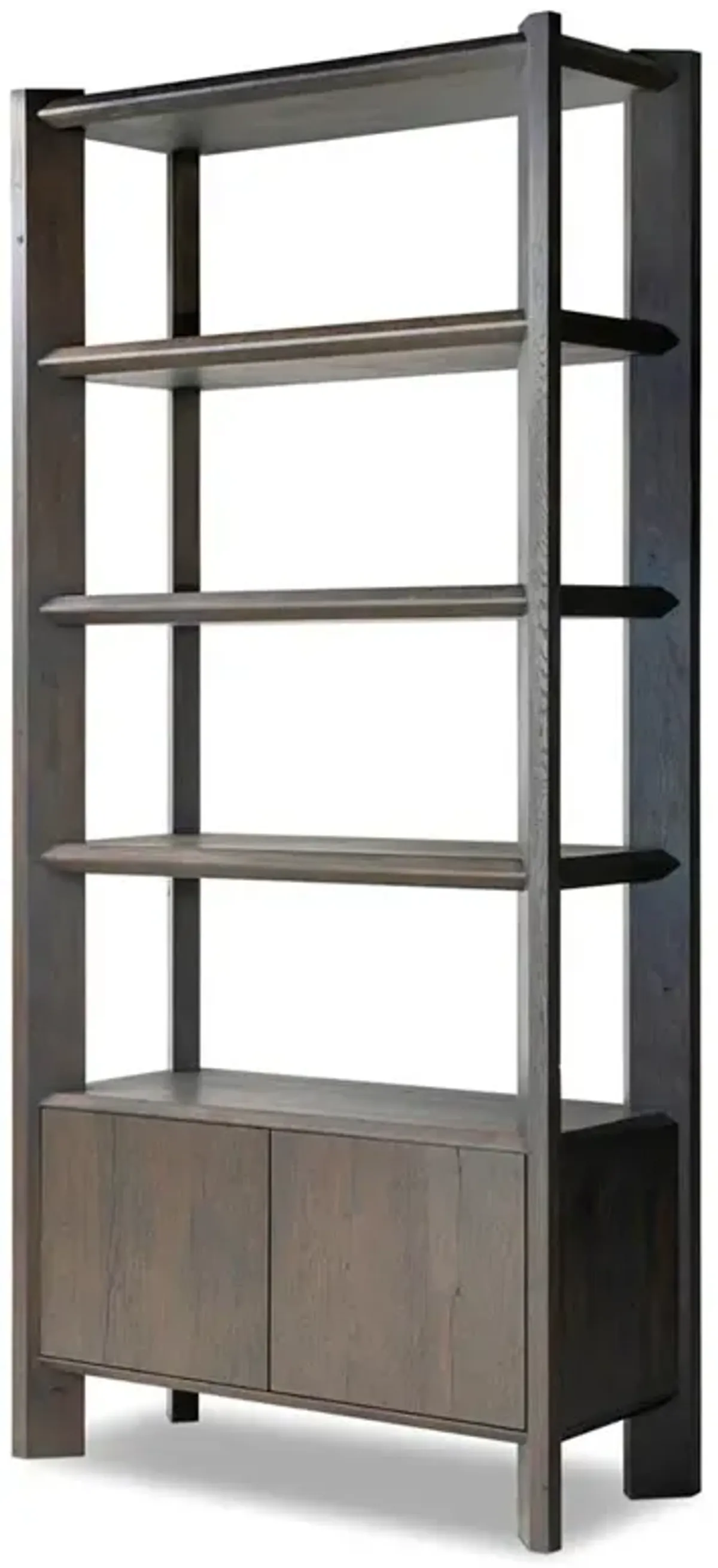 Edward Modern Classic Black Oak Wood Bookcase