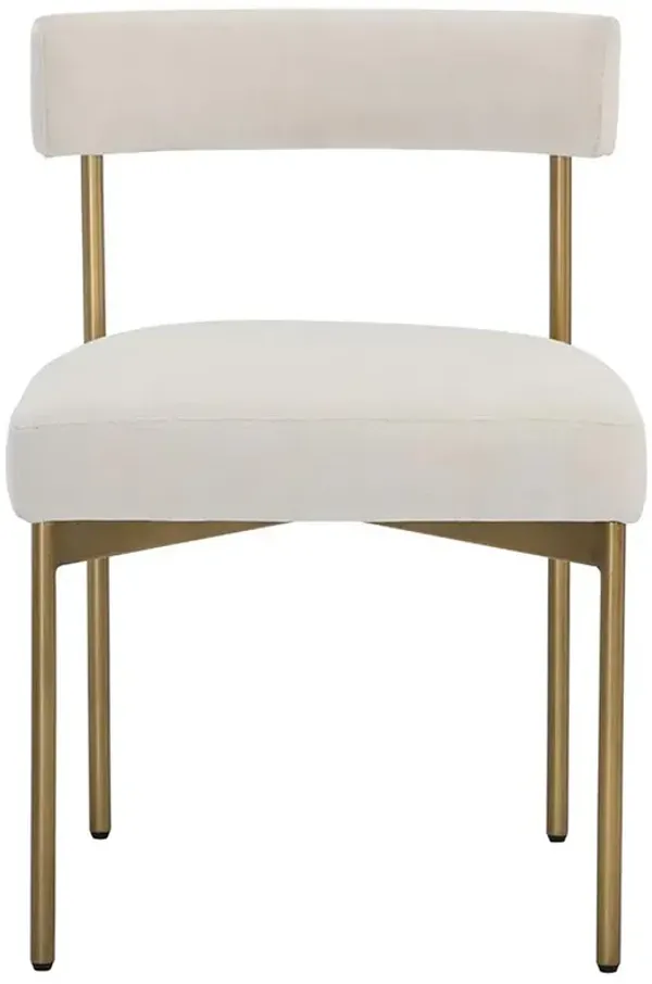 Garrison Off White Upholstered Steel Dining Side Chair - Set of 2