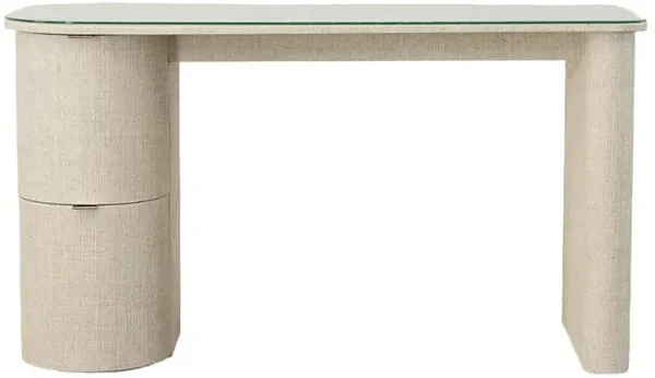 Century Micco Coastal Beach Off White Raffia Desk
