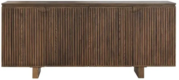 Theodore Rustic Lodge Toasted Brown Oak Wood Sideboard