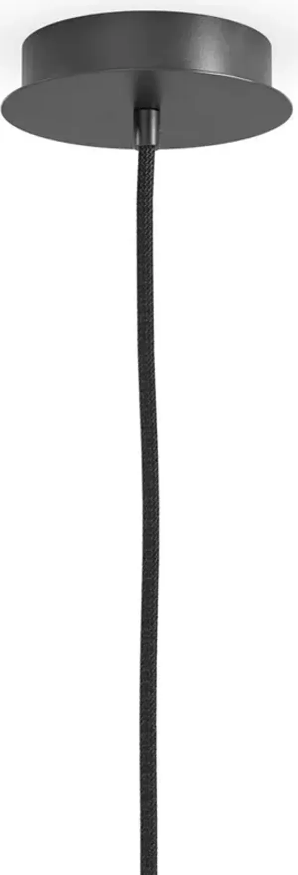 Schwung Odyssey Modern Gunmetal Cylinder White Glass Single Pendant - Large