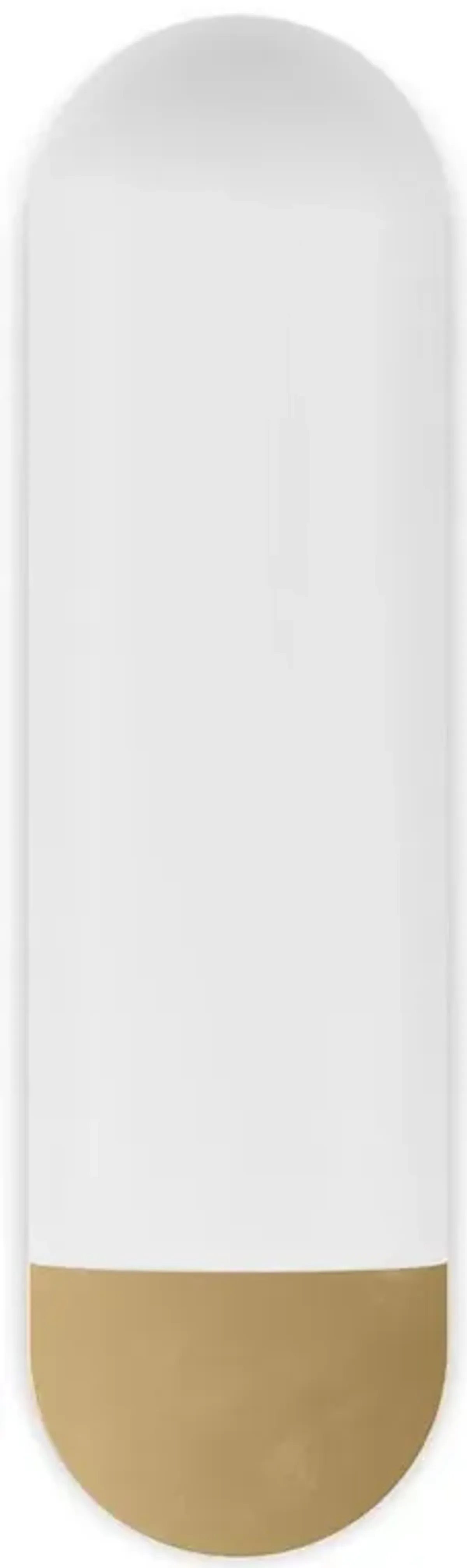 Schwung Odyssey Modern Burnished Brass Cylinder White Glass Sconce - Large